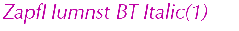 ZapfHumnst BT Italic(1)